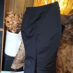 LLBean Black Ski Snowpants with Water-Resistant Fabric
